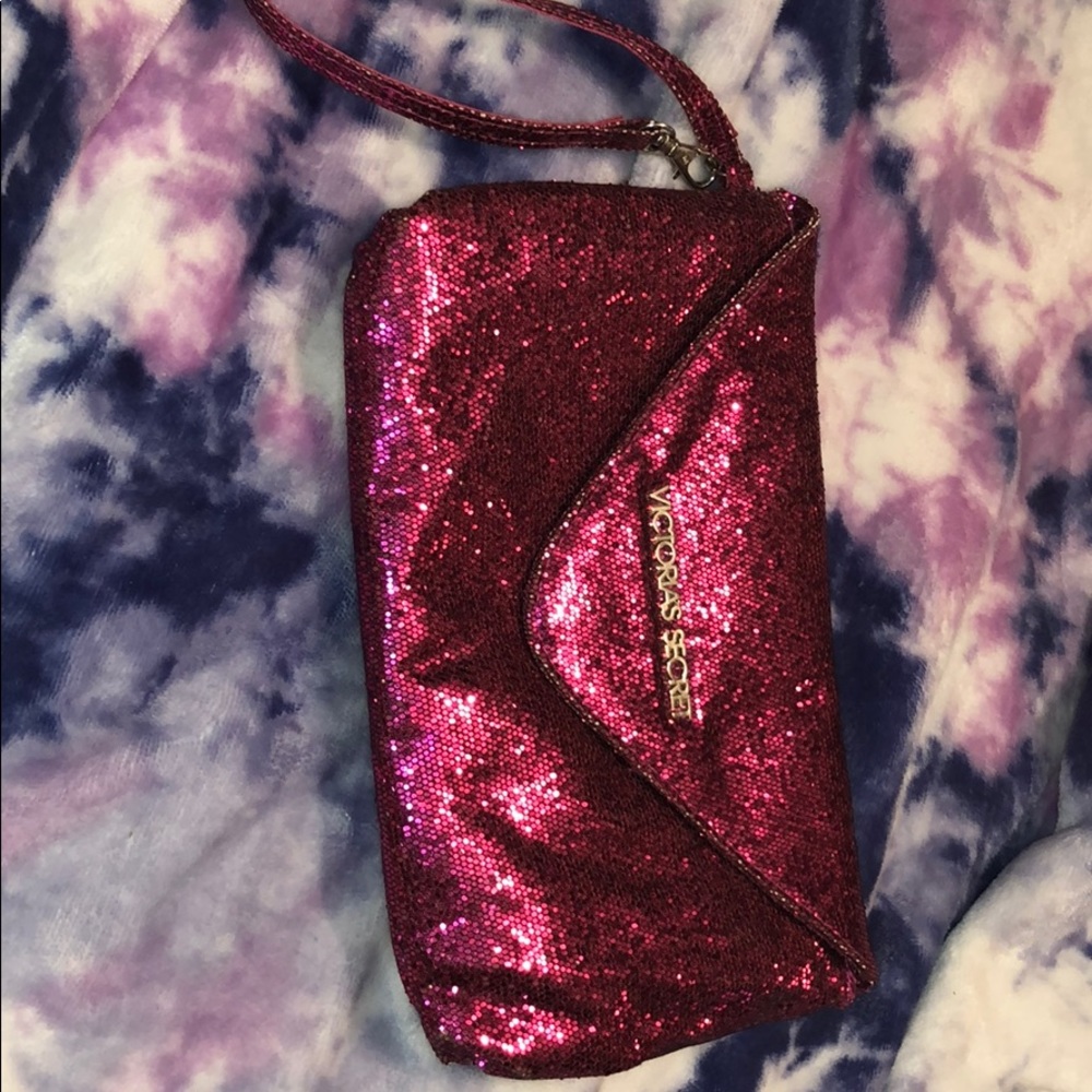 VICTORIA SECRET hand bag, glitter and pink